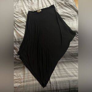 Michael Kors Elegant Black Asymmetrical Skirt